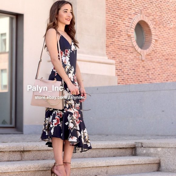 ❤️NWT ZARA FLORAL MIDI FRILLED CAMISOLE DRESS - Picture 2 of 9